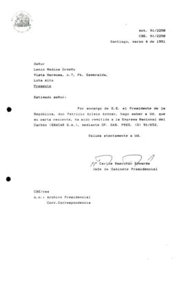 [Se remite carta a ENACAP]