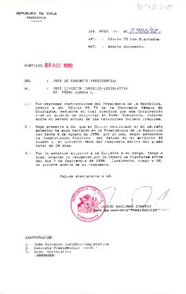 [Remite oficio a Jefe de División Jurídico-Legislativa]