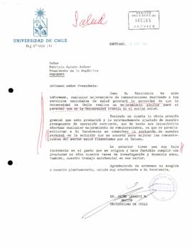 [Carta del Rector de la U. de Chile, Jaime Lavados]