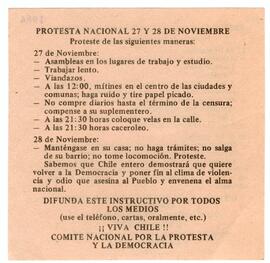 Protesta Nacional 27 y 28 de Noviembre
