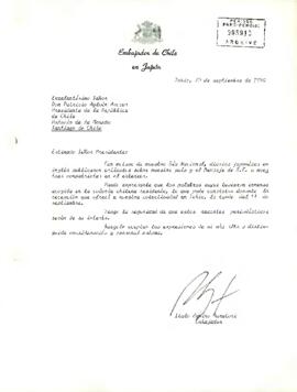 [Carta del Embajador de Chile en Japón]