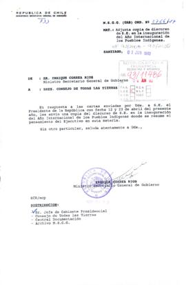 [Orden N° 2766/17 del Ministerio Secretaría General de Gobierno]
