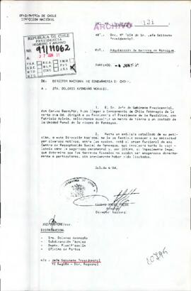 [Respuesta del Director Nacional de Gendarmería a solicitud de adquisición de terreno en Rancagua]