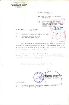 [Carta de Intendente Regi{on de los Lagos enviando documentos sobre lo planteado por Sr. Luis Palma]