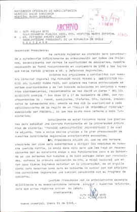 [Carta de Asociación Oficiales de Administración de Servicio de Salud Araucanía Nueva Imperial]