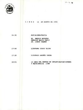 Programa Lunes 12 de Agosto de 1991