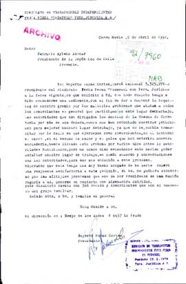 [Carta del Sindicato de Trabajadores Independientes Feria Persa "Pudahuel" solicita audiencia con el Sr. Presidente]