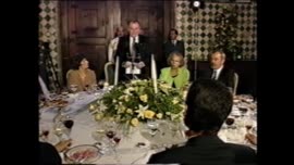 Palabras del Presidente Aylwin en cena oficial en Portugal: video