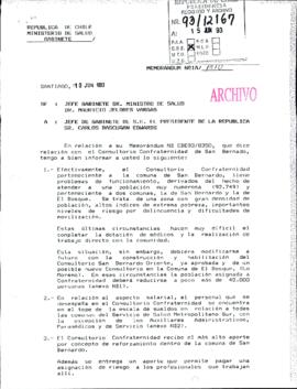 [Memorandum N° 1A/810 Ministerio de Salud]