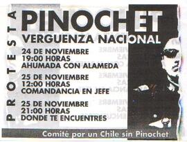 Protesta Pinochet Vergüenza Nacional