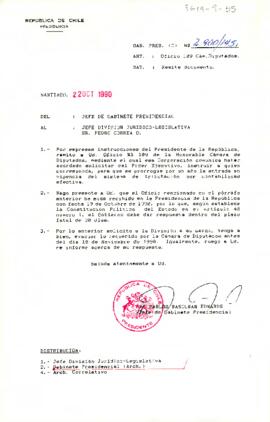 [Carta de Jefe de Gabinete a Sr. Pedro Correa sobre sistema de tributación por contabilidad efectiva]