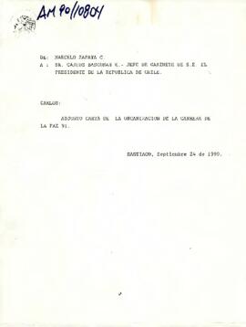 [Carta de la Organización de la Carrera de la Paz 91 al Presidente]
