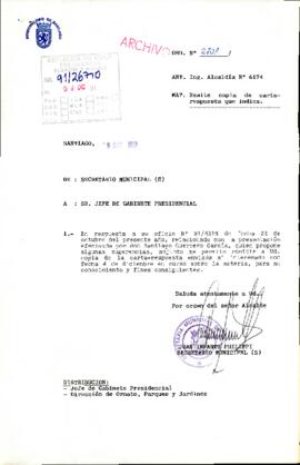 [Remite respuesta a sugerencias de don Santiago Guerrero]