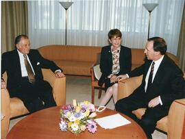 Visita del Presidente Patricio Aylwin a Australia: Reunión del Presidente Patricio Aylwin junto al Primer Ministro Australiano, Paul Keating.