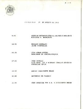 Jueves 27 de agosto de 1992 [agenda presidencial]