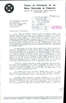 [Carta de Cuerpos Voluntarios de los Botes Salvavidas de Valparaíso]