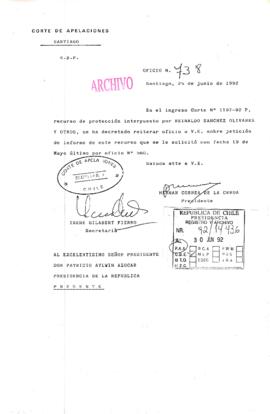 [Oficio N° 738 Corte de Apelaciones de Santiago]