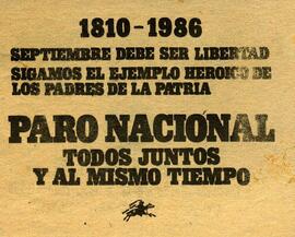 1810-1986: Septiembre debe ser libertad