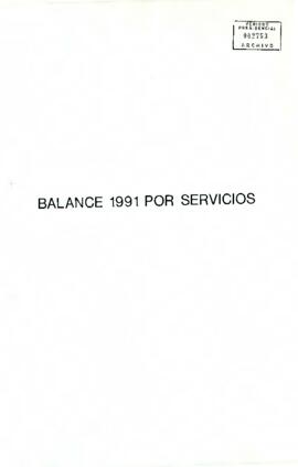 Balance 1991 por servicios