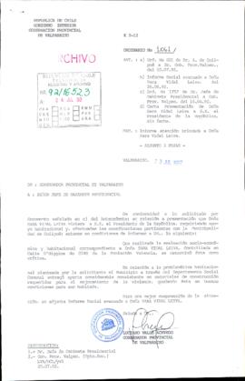 [Carta de Gobernador Provincial de Valparaíso]