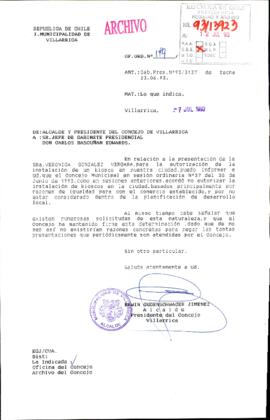 [Oficio Orden N° 179 de la Municipalidad de Villarrica]