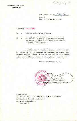 [Carta del Jefe de Gabinete Presidencial al Secretario Ejecutivo de la Comisión Nacional del Medio Ambiente]