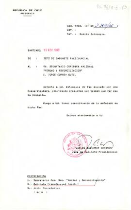 [Carta del Jefe de Gabinete Presidencial al Secretario de la Comisión Nacional de Verdad y Reconciliación]