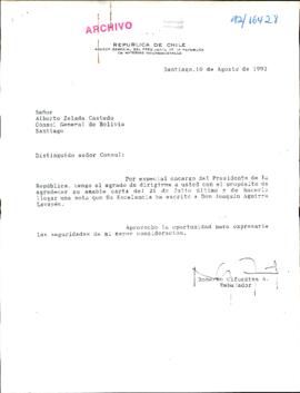 [Carta dirigida al Cónsul General de Bolivia]