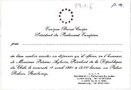Invitacion del Presidente del Parlamento Europeo