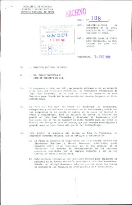 Responde carta de Sindicato Profesional de Pescadores de Juan Fernández