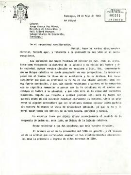 Carta sobre la campaña del SIDA del Obispo de Valparaíso