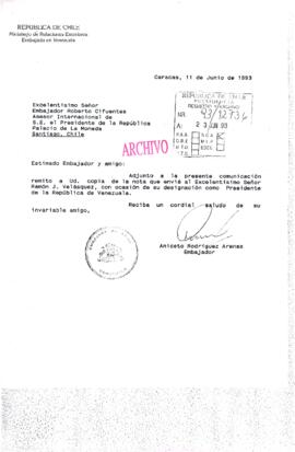 [Carta de Embajador de Chile en Venezuela]