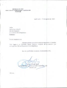 [Carta del Ministerio de Planificación y Cooperación]