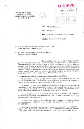 [Carta del Alcalde de Molina dirigida al Presidente Patricio Aylwin, informado necesidades de la comuna]
