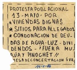 Protesta Poblacional 13 de Mayo