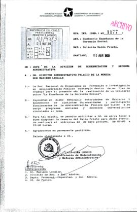 [Orden N° 1117 de la Subsecretaría de Desarrollo Regional y Administrativo]