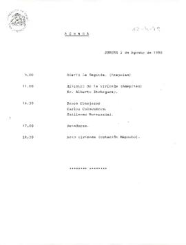 Agenda del 02 de Agosto de 1990