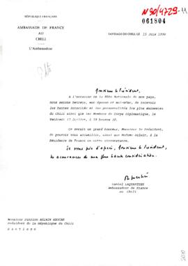 [Carta de Embajada de Francia en Chile]