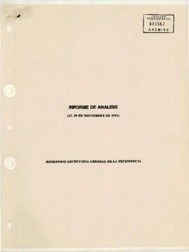 Informe de Análisis (al 09 de noviembre de 1991)