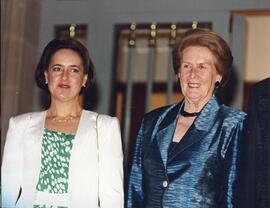 Visita de Estado del Presidente Patricio Aylwin a México: Primeras Damas, Doña Leonor Orarzún de Aylwin y Doña Cecilia Occelli de Salinas