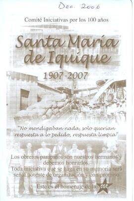 Comité Iniciativas por los 100 años de Santa María de Iquique 1907-2007
