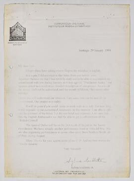 Carta de Sylvia Soublette dirigida al sr. Jack Edwards