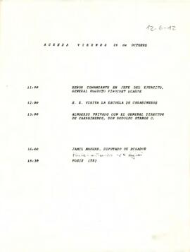 Agenda del 26 de Octubre de 1990