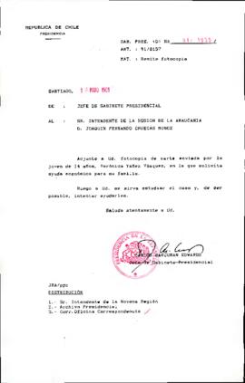 [Remite fotocopia a Intendente Región de La Araucanía]