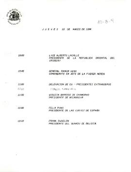Programa 10 jueves marzo de 1994.