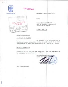 [Oficio N° 93/3079 del Banco del Estado de Chile por situación de Mauricio Chávez]