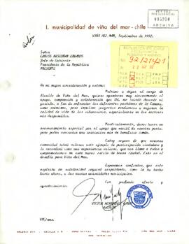 [Carta de Alcalde de Viña del Mar dirigida a Jefe de Gabinete]