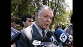 Declaraciones del Presidente Aylwin a la prensa sobre extensión del periodo de gobierno el próximo presidente electo en Chile: video
