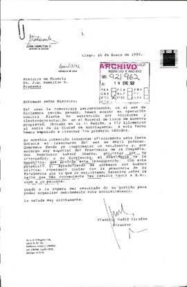 [Carta de invitación del Director de Mineral Lince dirigida al Presidente Patricio Aylwin, con mo...