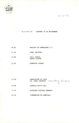Agenda del 16 de Noviembre de 1990
